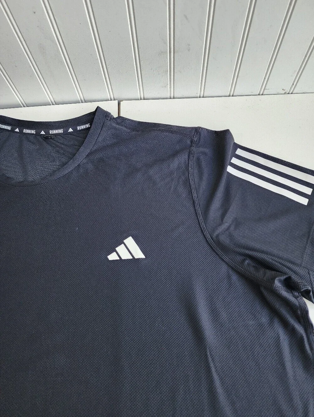 Adidas Men's Own the Run Tee Black Mesh Short Sleeve Sz 2XL XXL